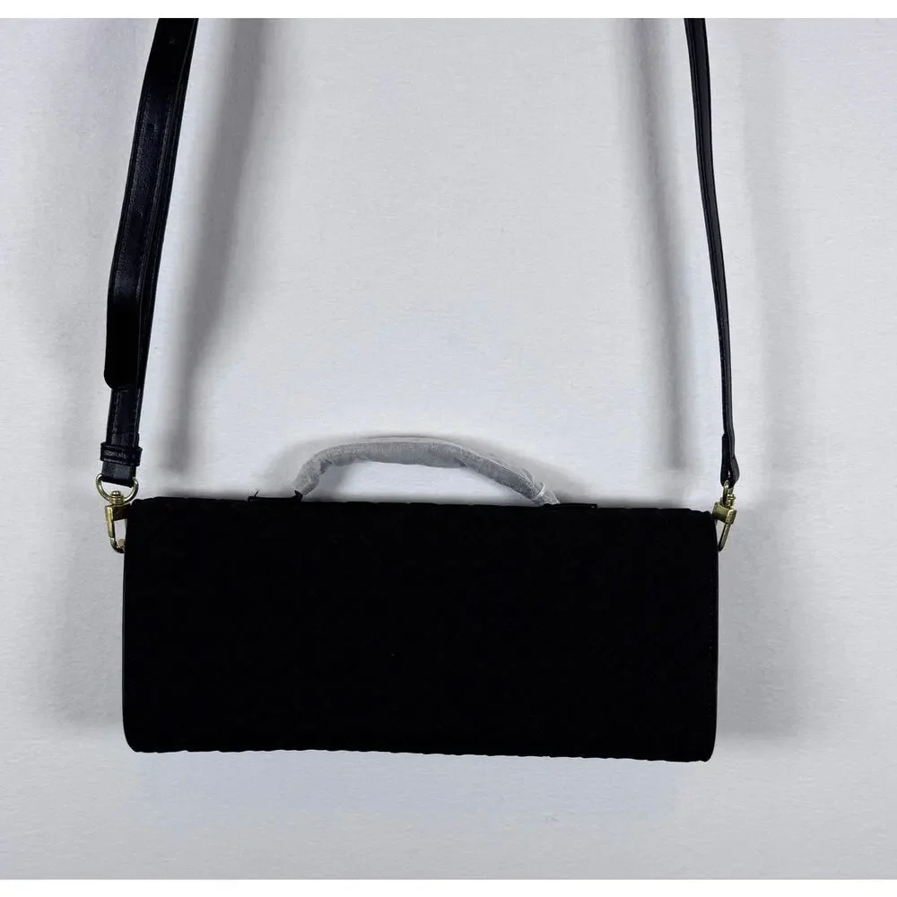 Woven Evening Clutch Crossbody Bag Dumpling Hobo Purse Vegan Leather New - Picture 9 of 9